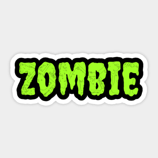 Zombie Halloween Costume Sticker